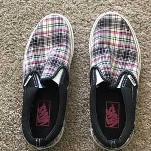 Plaid Slip On Vans